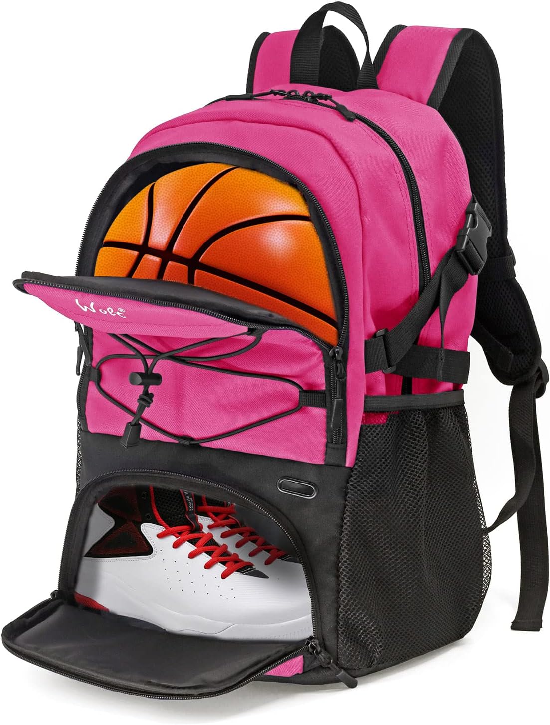 WOLT Basketball Backpack with Ball Holder & Shoes Compartment