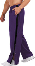 Tear Away Basketball Pants for Men - High Split Snap Button Sweatpants