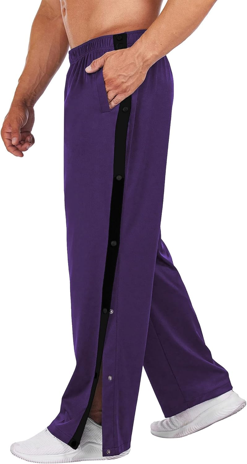 Deyeek Men's Tear Away Basketball Pants for Comfort and Style