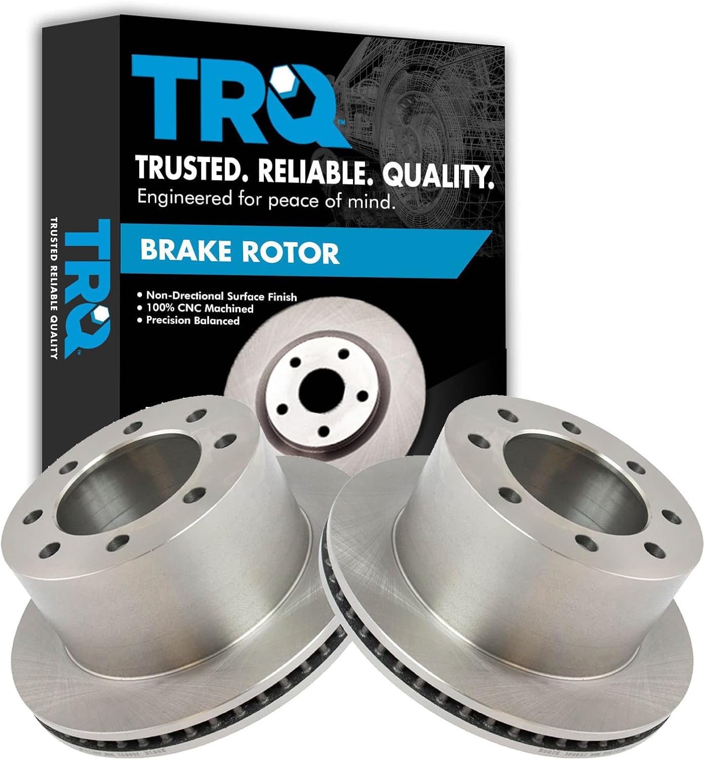 TRQ Rear Disc Brake Rotor Pair Set for Express 3500 Van