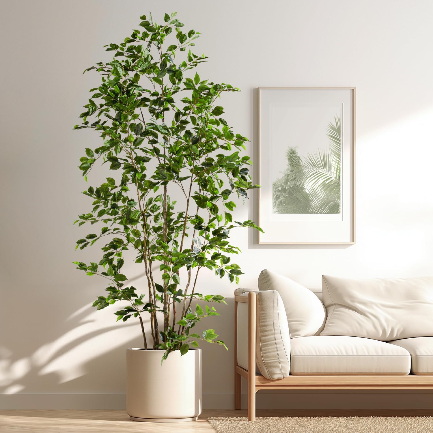 Artificial Ficus Tree Indoor 8ft for Home Office Decor