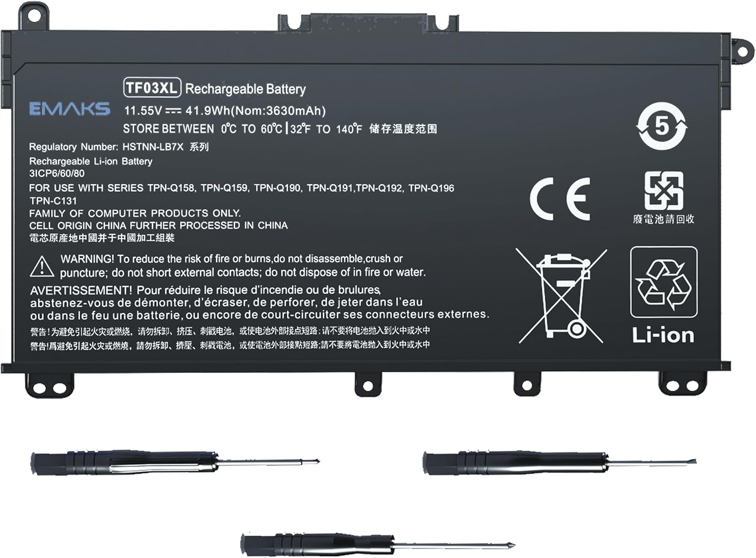 TF03XL Battery for HP Pavilion 15-CC 15-CD Series Laptops