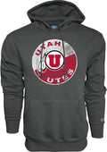 Men's Utah Utes Hooded Sweatshirt Vintage Dark Heather - Cozy Gamewear