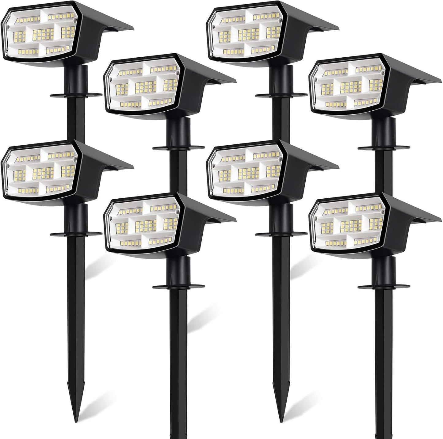 8-Pack Solar Spot Lights Outdoor Waterproof with 3 Modes