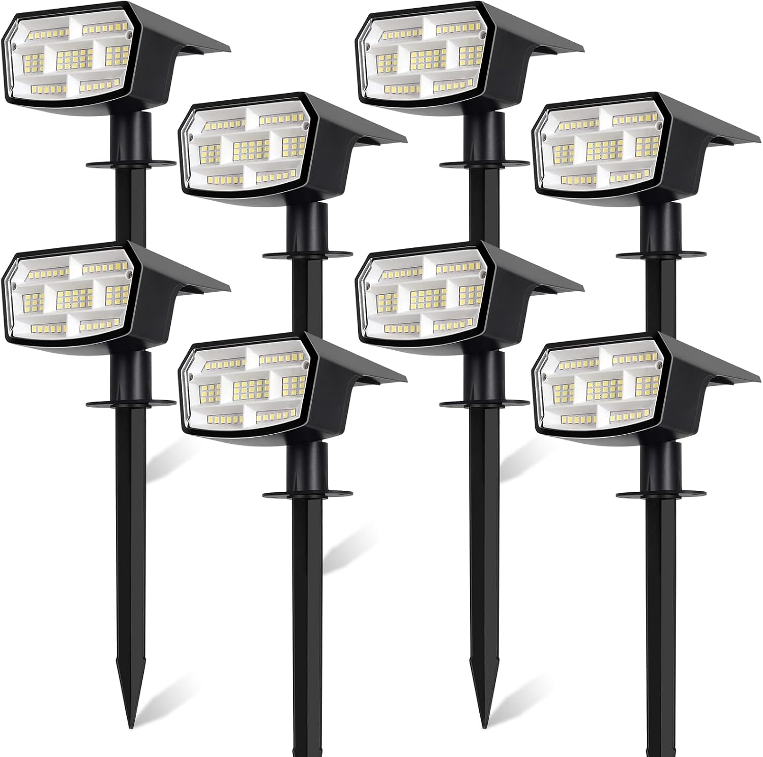 8-Pack Solar Spot Lights Outdoor Waterproof with 3 Modes
