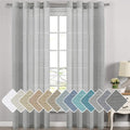 H.VERSAILTEX Linen Semi-Sheer Grommet Curtains - Soft Natural Drapery