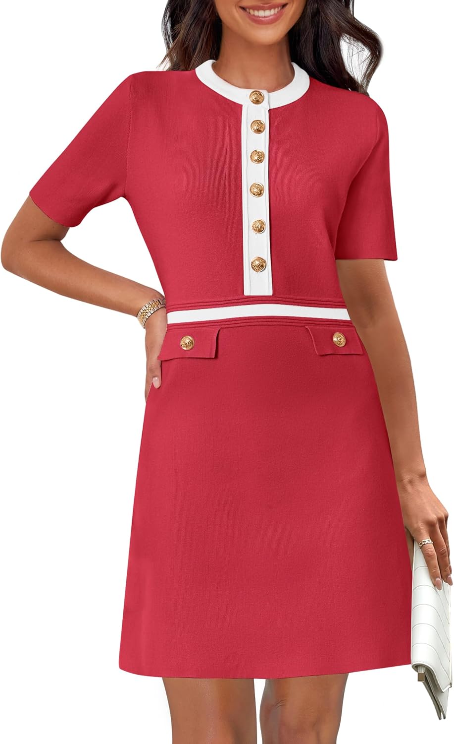 Knit Bodycon Sweater Dress for Women - Elegant Mini Style
