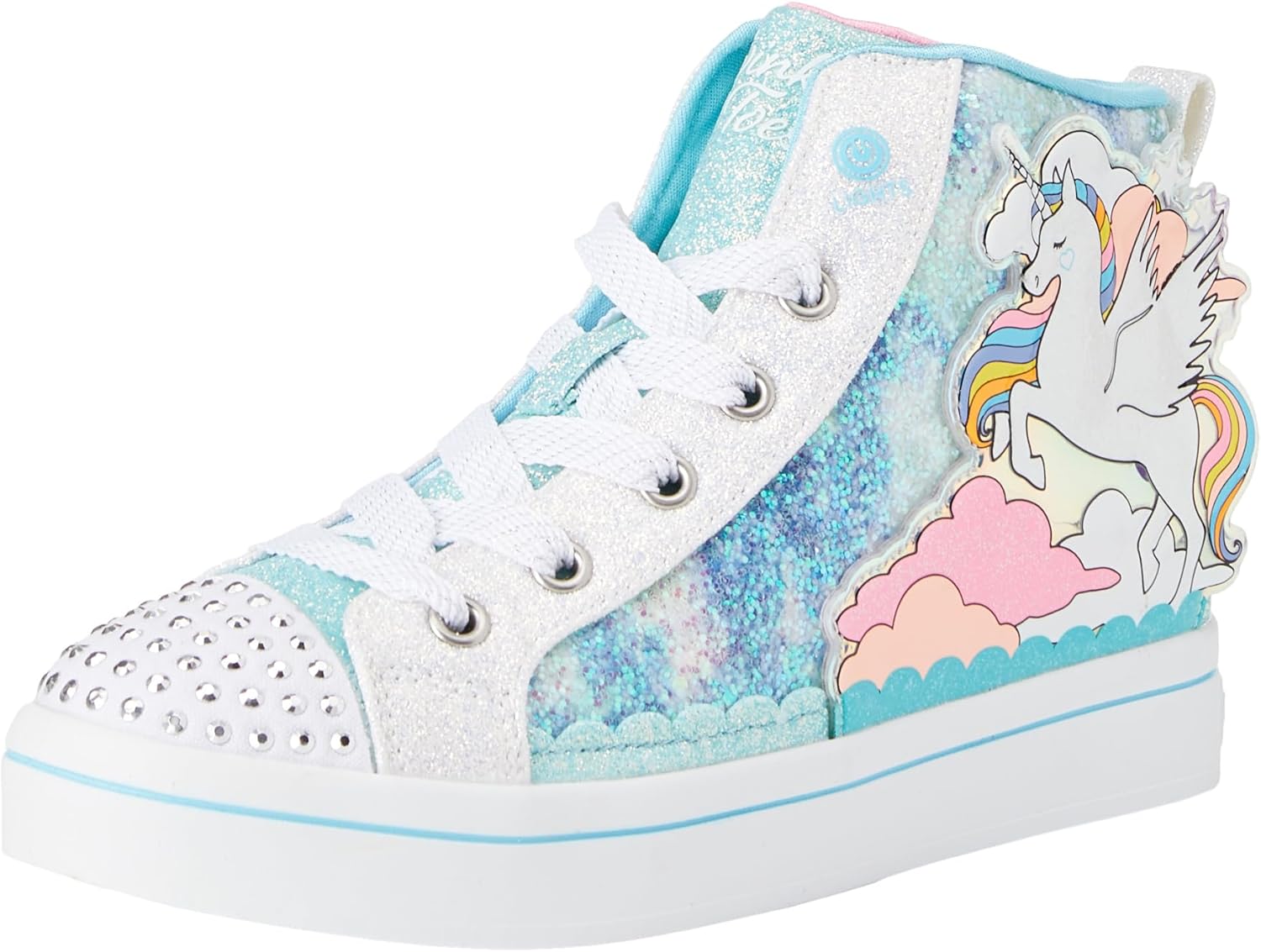 Skechers Girls TWI-Lites 2.0 - Enchanted Unicorn High-Top Sneaker