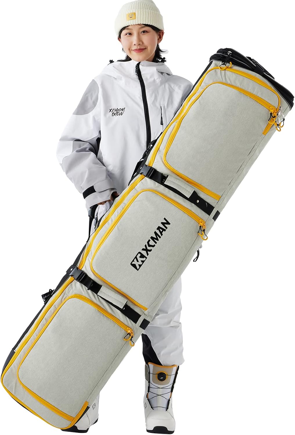XCMAN Expandable Padded Snowboard Bag: 63-75In Length