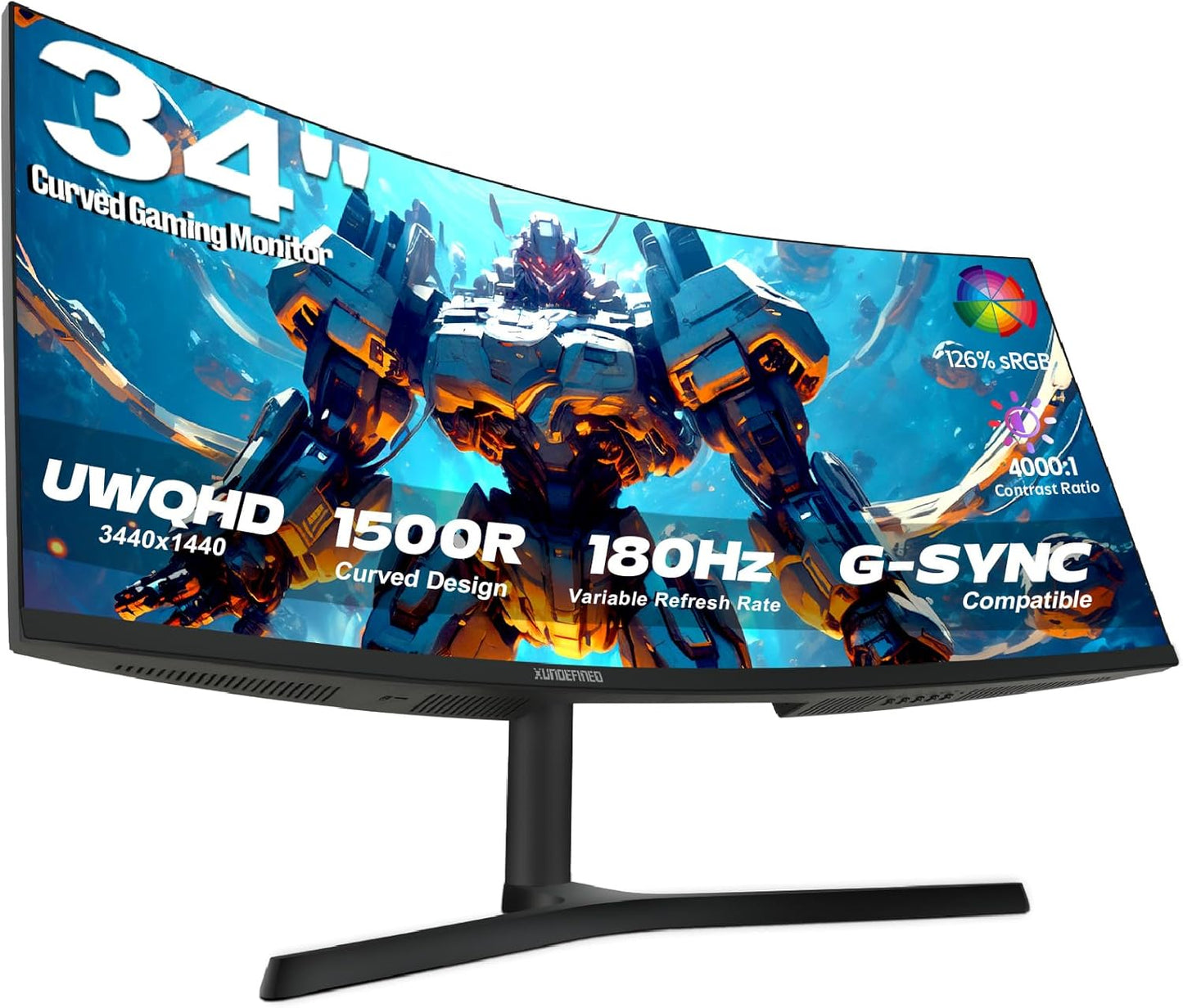 Immerse in Gaming Bliss: 34 Curved Monitor 180Hz! 