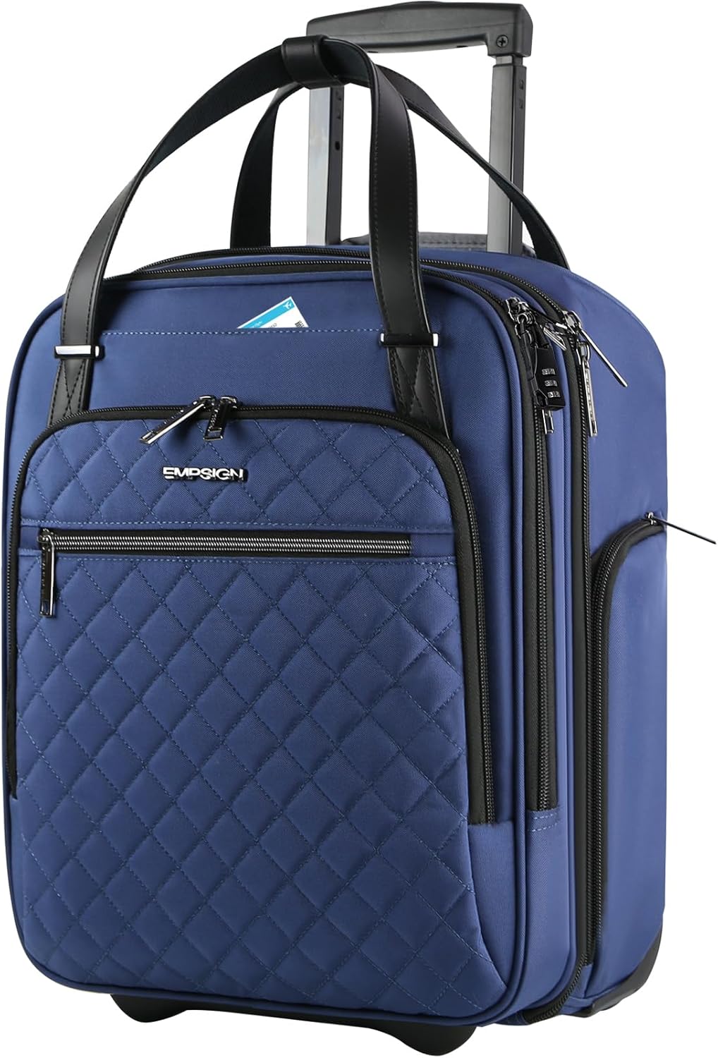 EMPSIGN Underseat Carry On Wheeled Bag for Travel and Business