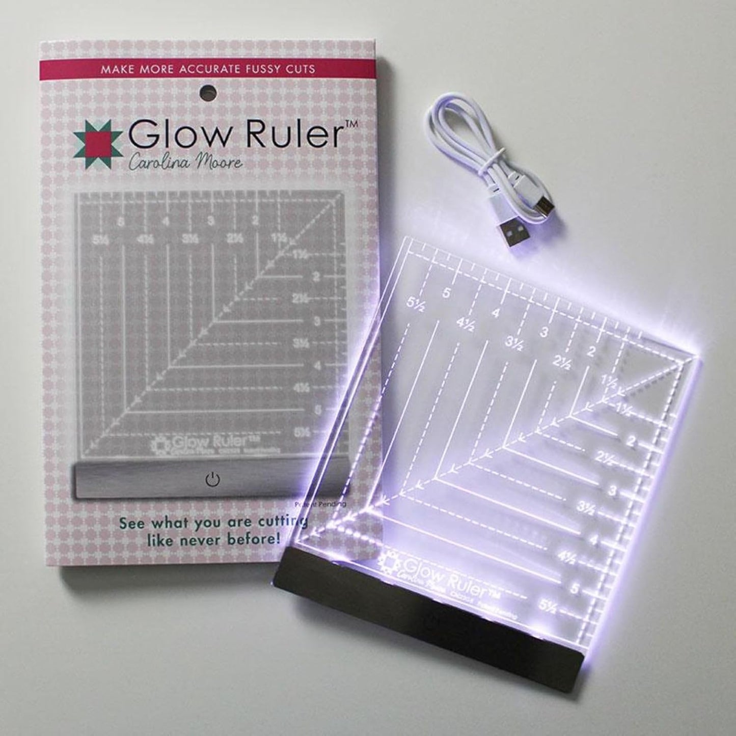 QT Fabrics Glow Ruler - Perfect for Precision Cutting and Crafting