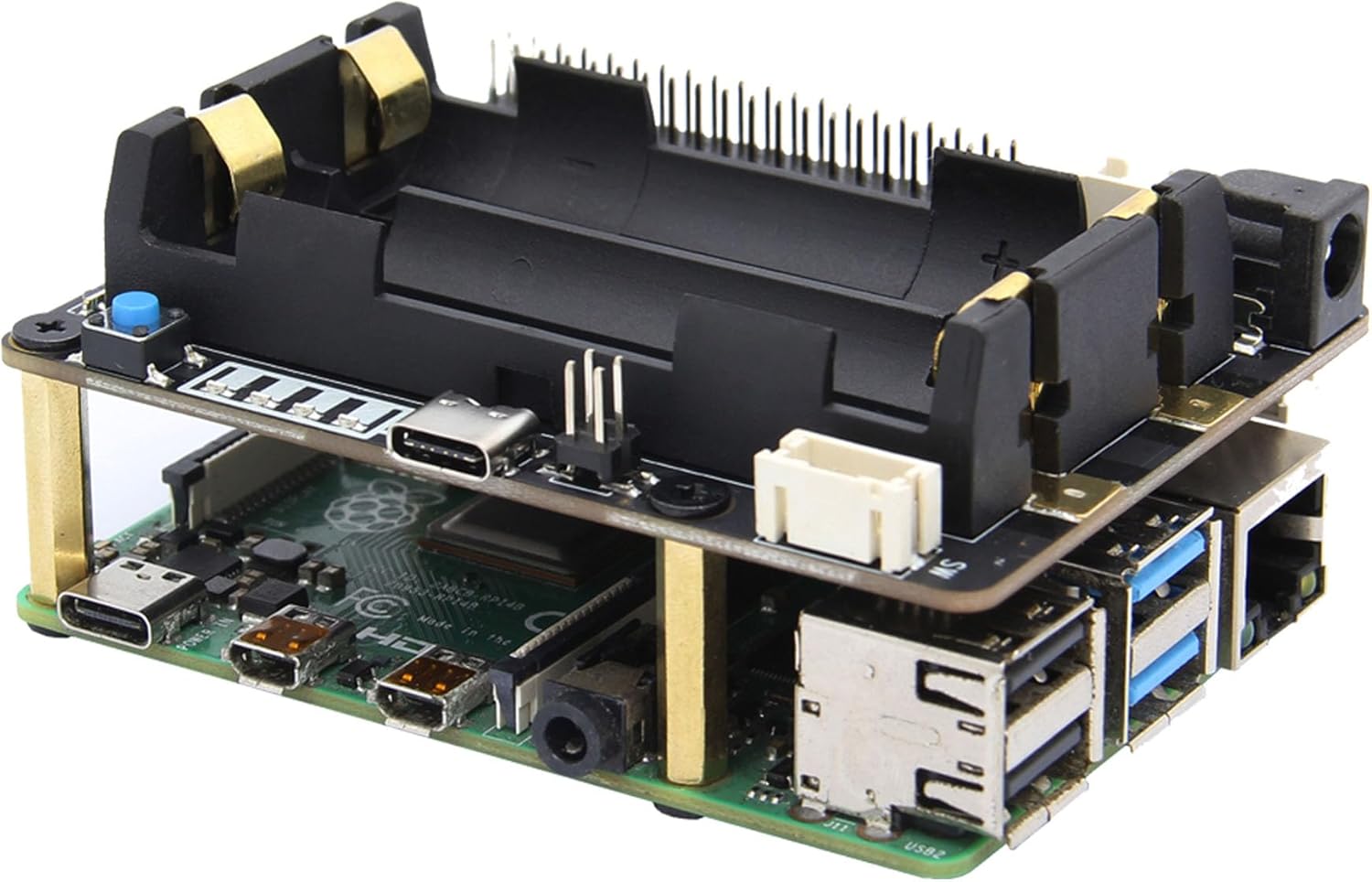 Geekworm X728 UPS Power Management Board for Raspberry Pi Users