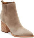 Imily Bela Womens Ankle Boots Pointed Toe Chunky Mid Heel - Warm Style