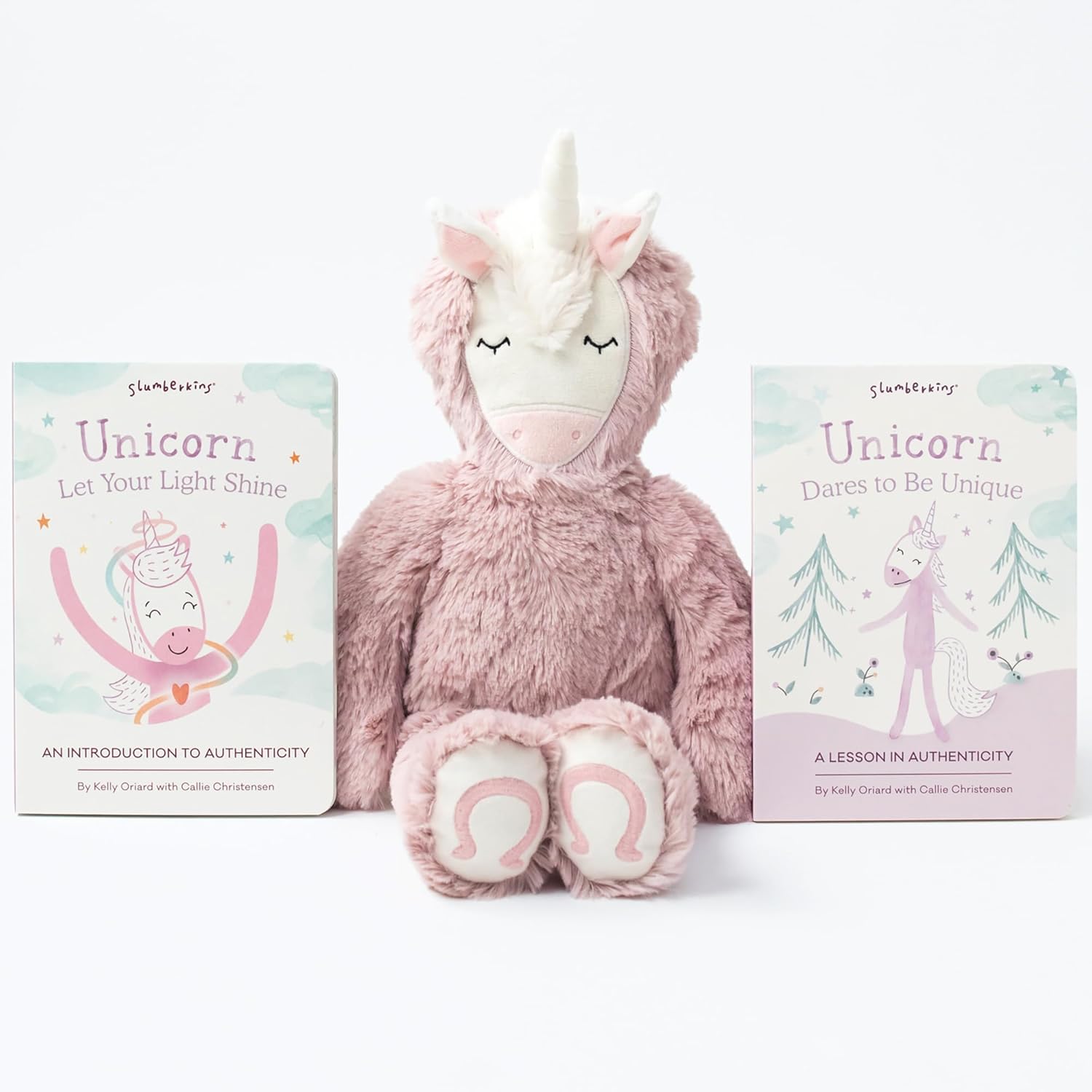 Slumberkins Unicorn Kin Plush & Board Books Set for Kids