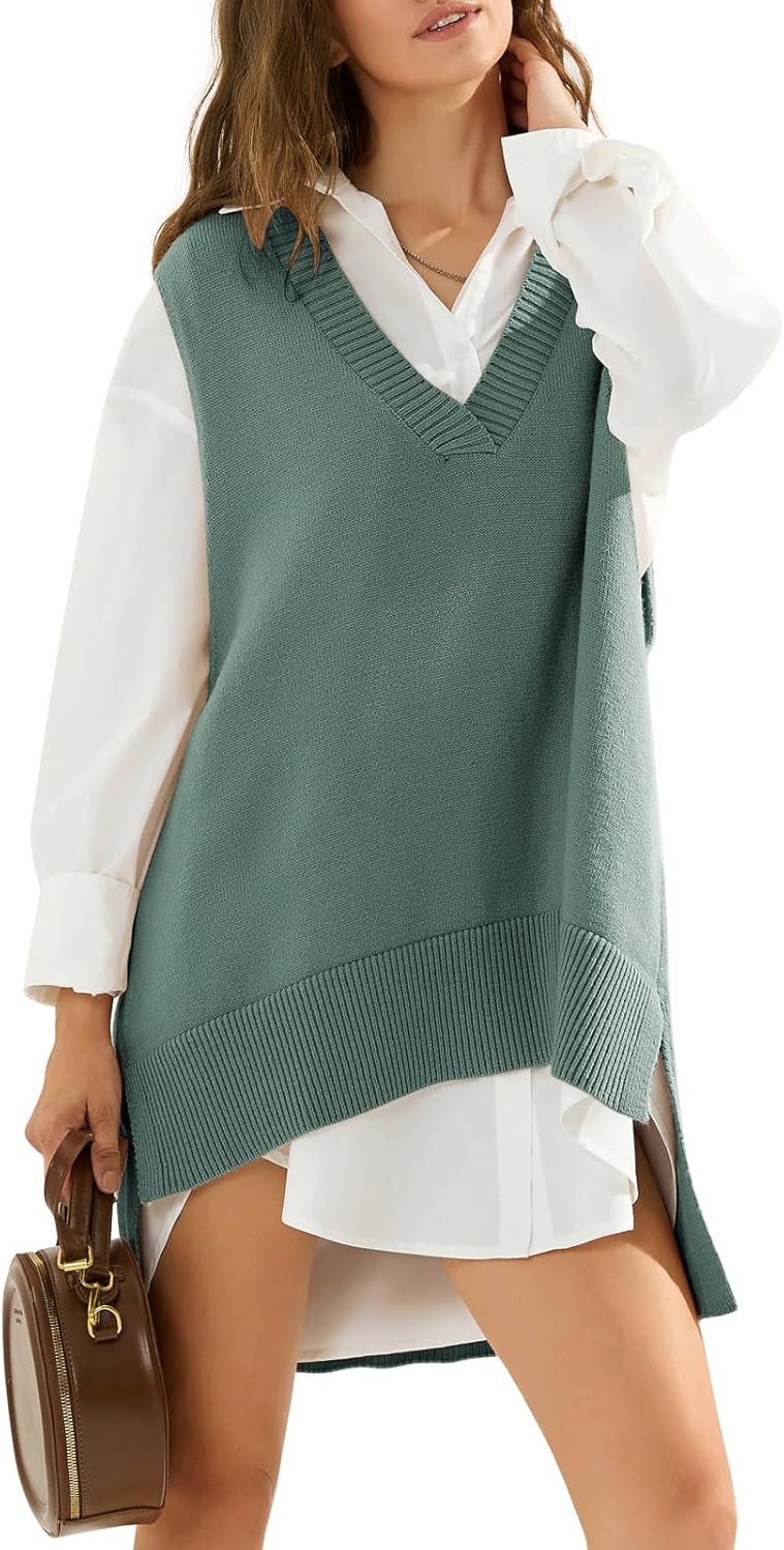 EXLURA Womens Oversized Sweater Vest for Trendy Fall Style