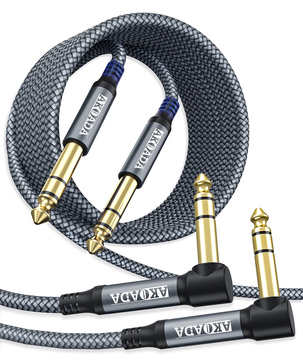 AkoaDa 10ft Instrument Cable 2Pack: Crystal Clear Sound for Your Music Gear