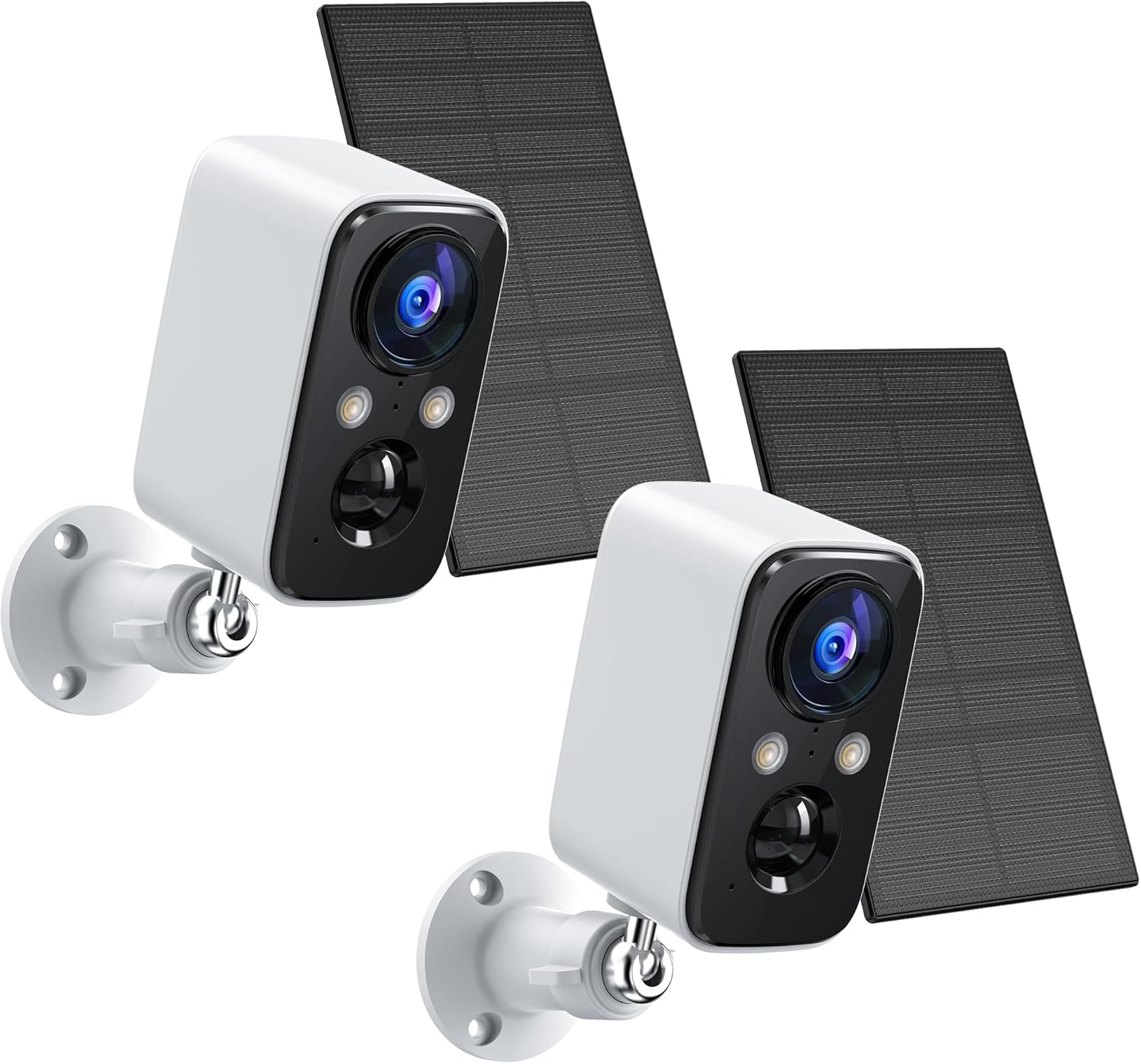 FOAOOD Wireless Outdoor Security Cameras with Solar Panel Power