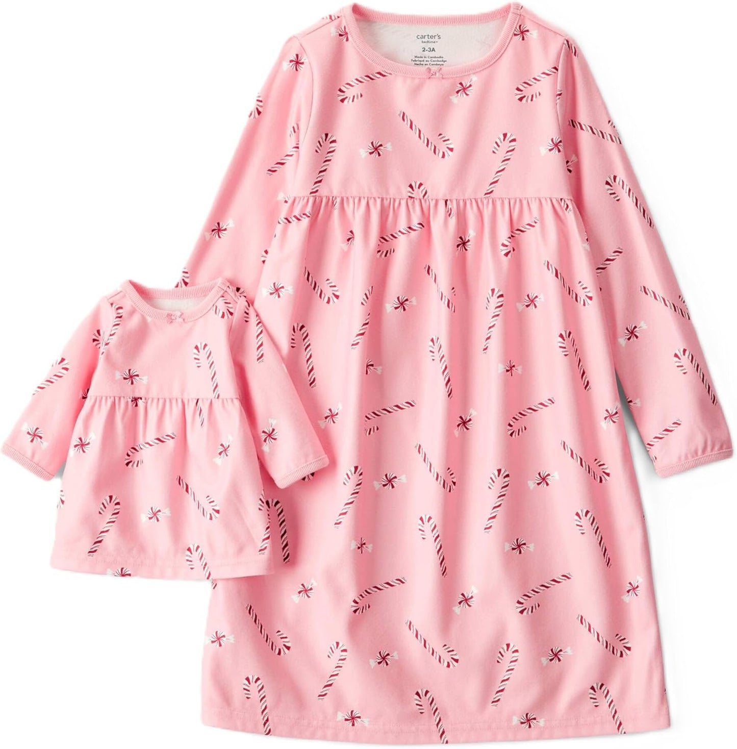 Carter's Girls' Fleece Doll Nightgown Set for Ages 4-14