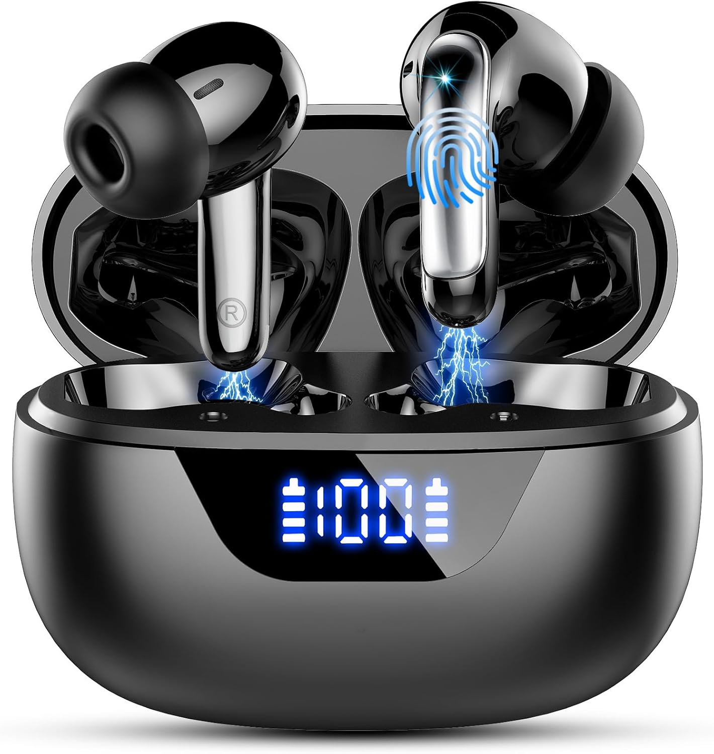 Wireless Earbuds: 48H Playtime, Clear Calls, IPX7, Bass Stereo