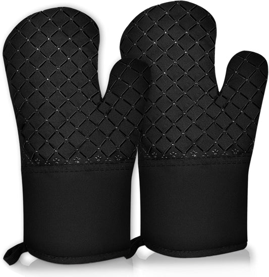 AURUZA Heat Resistant Oven Mitts Set - Safe Cooking!
