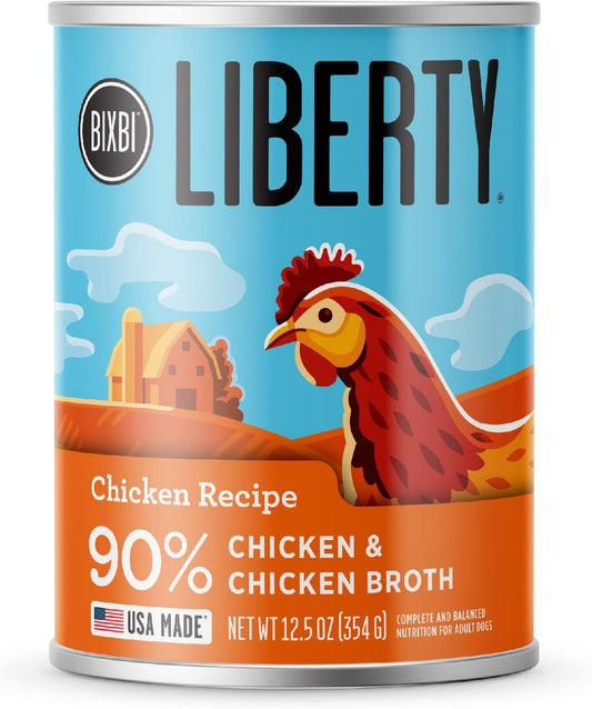 BIXBI Liberty Grain-Free Canned Wet Dog Food Chicken Recipe