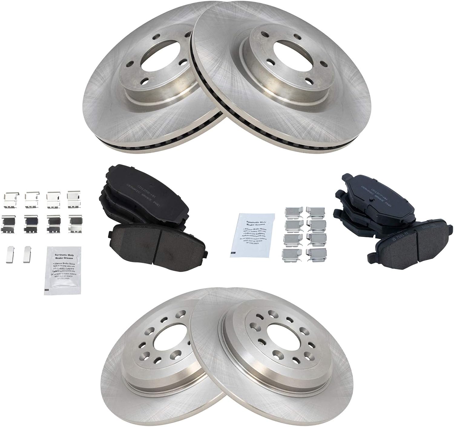 TRQ Brake Pad & Rotor Kit for 2011-2015 Ford Edge MKX