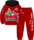 Toddler Boy Clothes Dinosaur Printed Hoodies Sweatpants Set - Festive