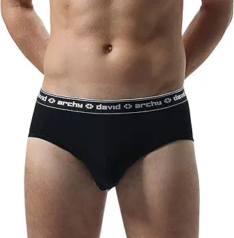 DAVID ARCHY Men's Micro Modal Dual Pouch Briefs for Comfort