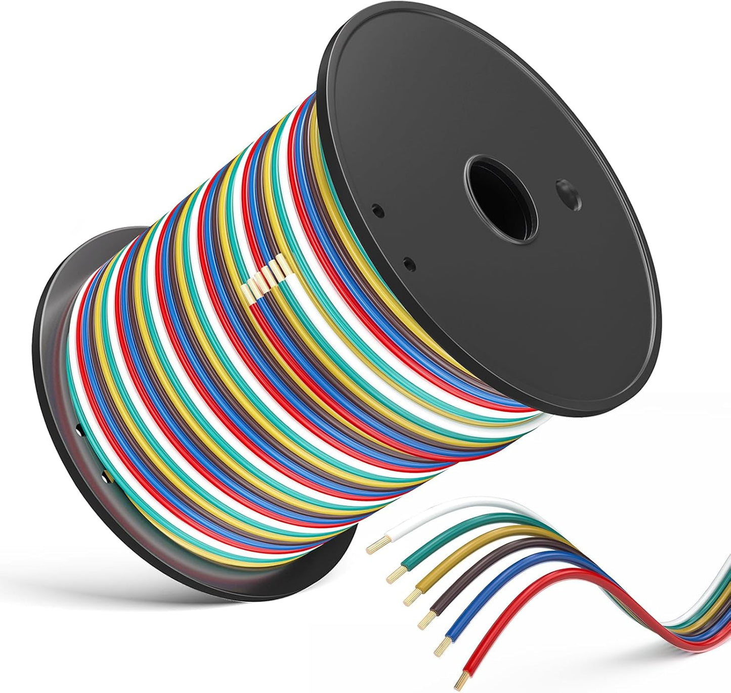 100-Foot 6-Way Trailer Wiring Harness for Boats and Trailers