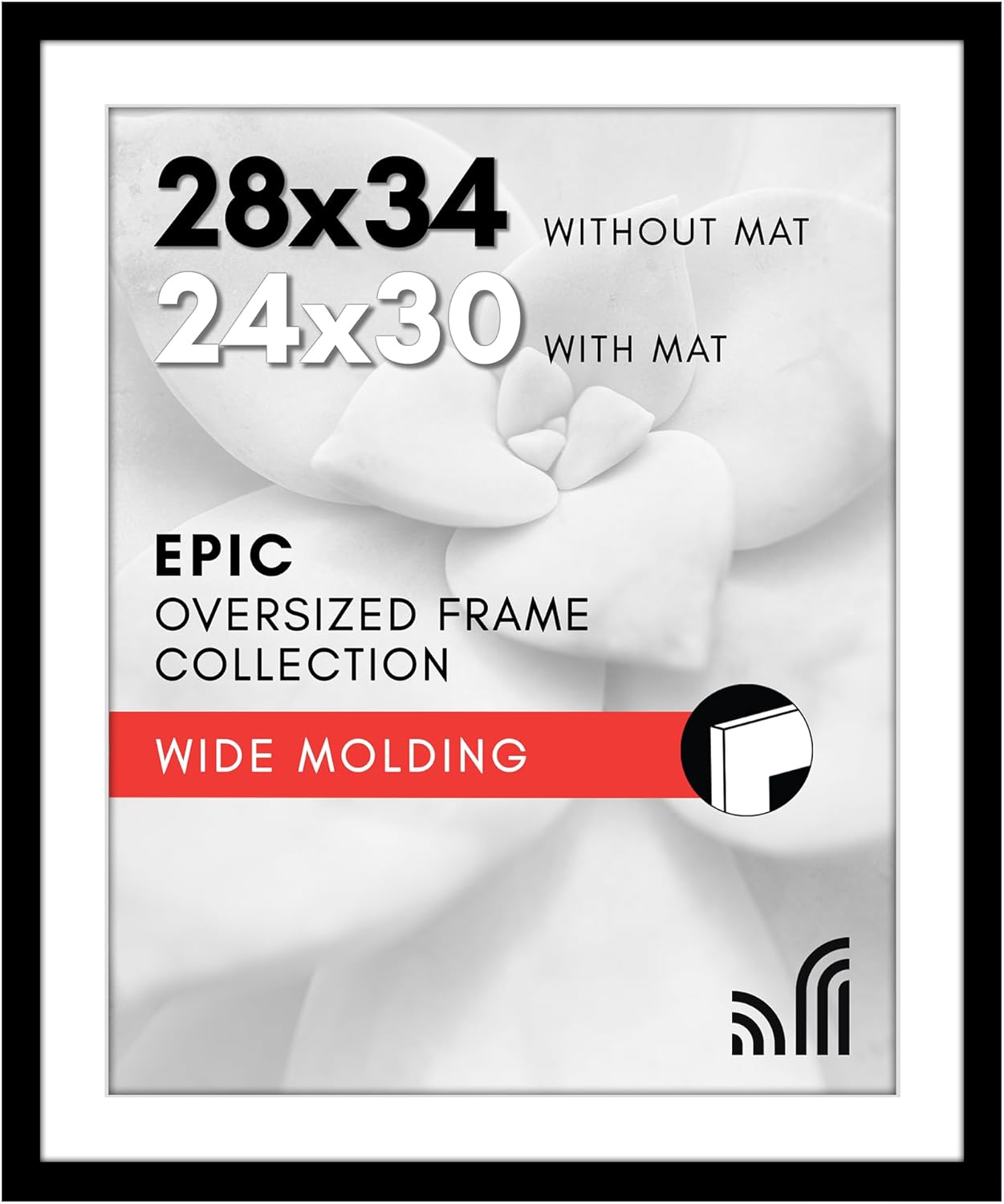 28x34 Picture Frame with Polished Plexiglass for Stylish Display