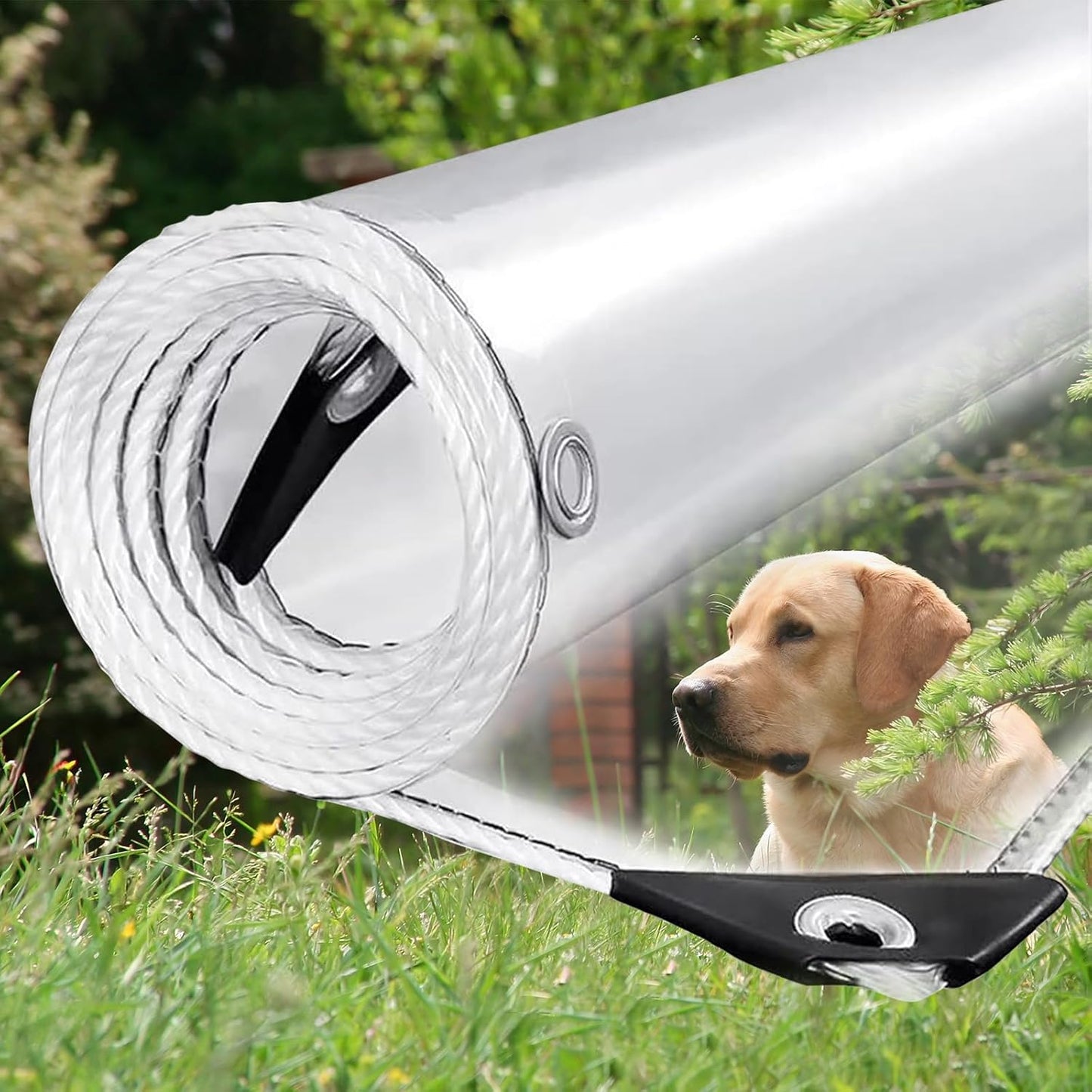10x16ft Clear Tarps Heavy Duty Waterproof PVC Vinyl Tarp