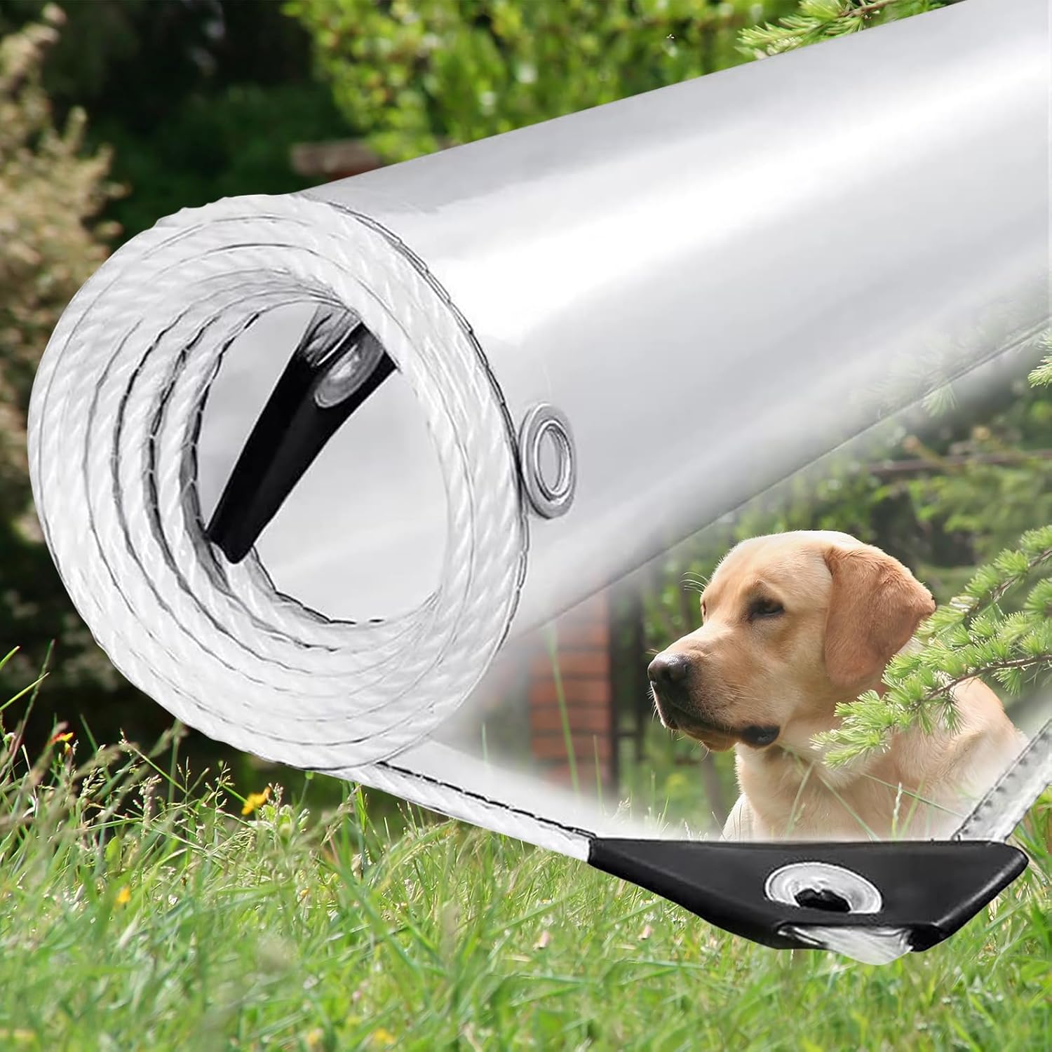 10x16ft Clear Tarps Heavy Duty Waterproof PVC Vinyl Tarp