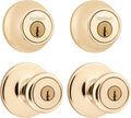 Kwikset Tylo Entry Knob and Deadbolt Project Pack - Polished Brass