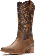 IUV Cowboy Boots For Women Pointy Toe Mid Calf Boots (Style LRGG)