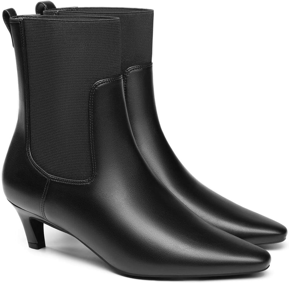 Coutgo Womens Ankle Boots with Kitten Heel for Fall Style