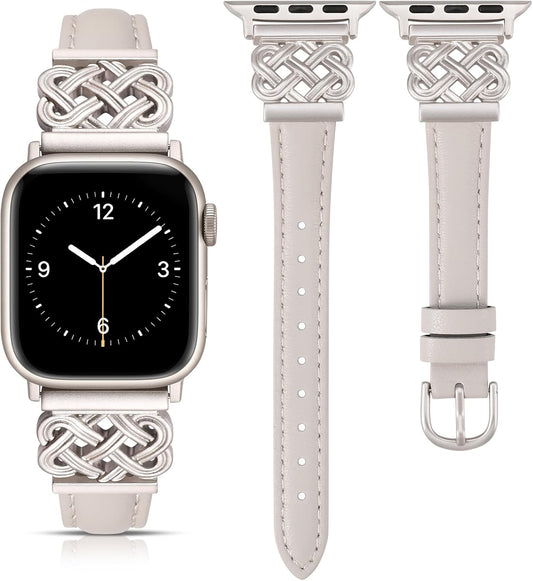 Designer Leather Band for Apple Watch - Elegant & Stylish