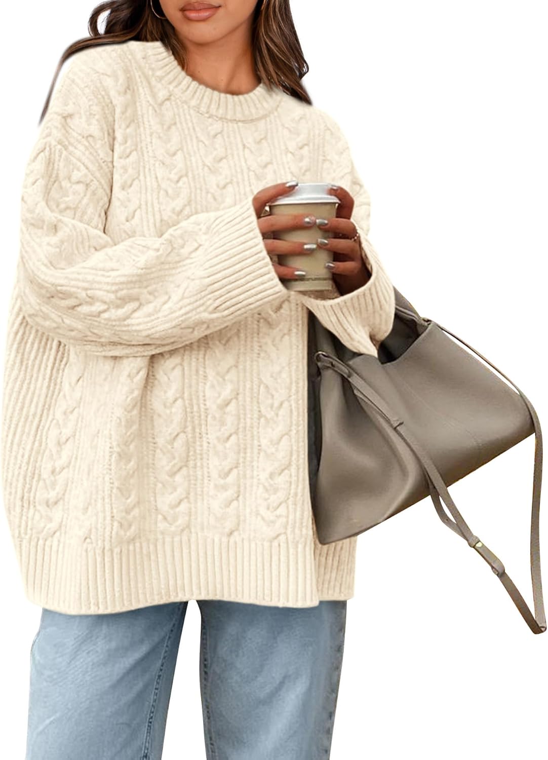 Okiwam Women's Oversized Sweaters for Cozy Fall Fashion