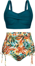 Hanna Nikole Women Plus Size Two Piece Swimsuit Set - Ruched Tummy