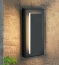 Outdoor Wall Light Fixture Mini Black Rectangular Sconce - Warm 3000K