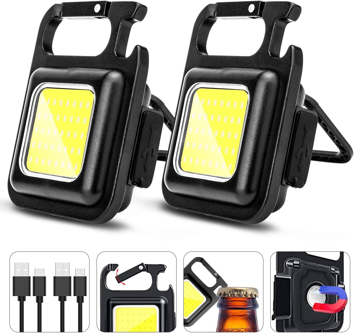 MAKDAK Cob Keychain Work Light: 4 Modes for Emergencies