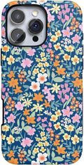Casely iPhone 16 Pro Max Case Full Bloom Navy Floral - Bold Protection