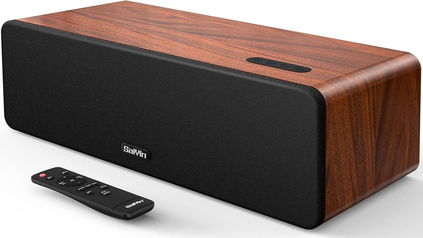 Saiyin 16.5'' Wooden Soundbar - Immersive Surround Sound