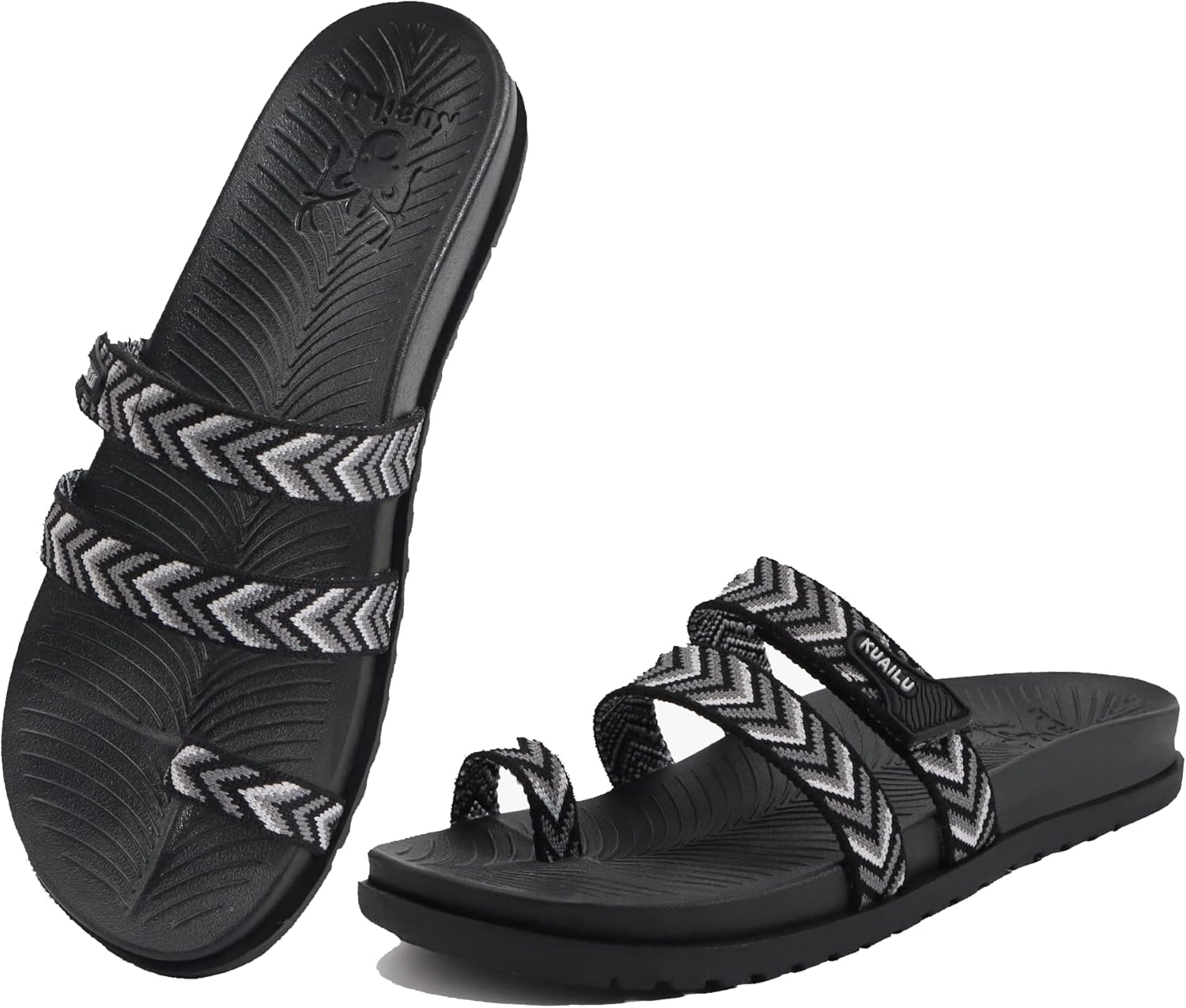 KuaiLu Womens Slides Sandals with Arch Support for Comfort