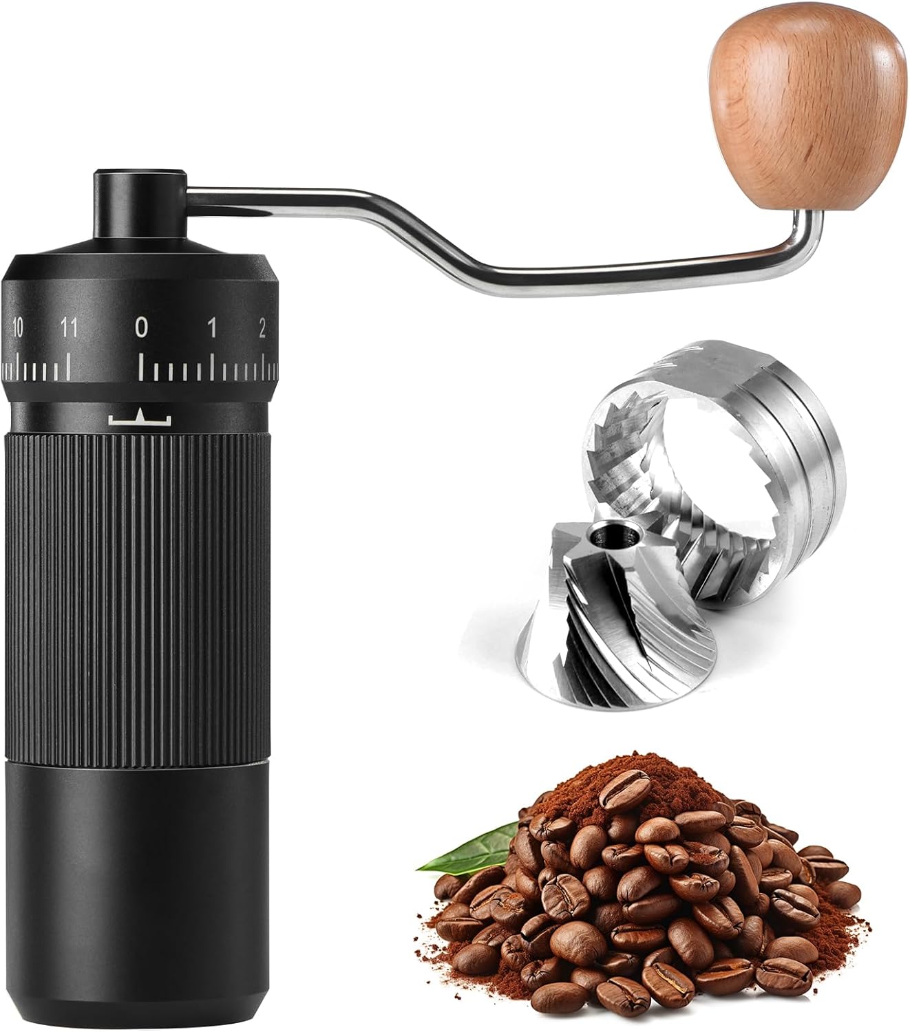 Suvykep Manual Coffee Grinder: 55 Grind Settings for Perfect Coffee