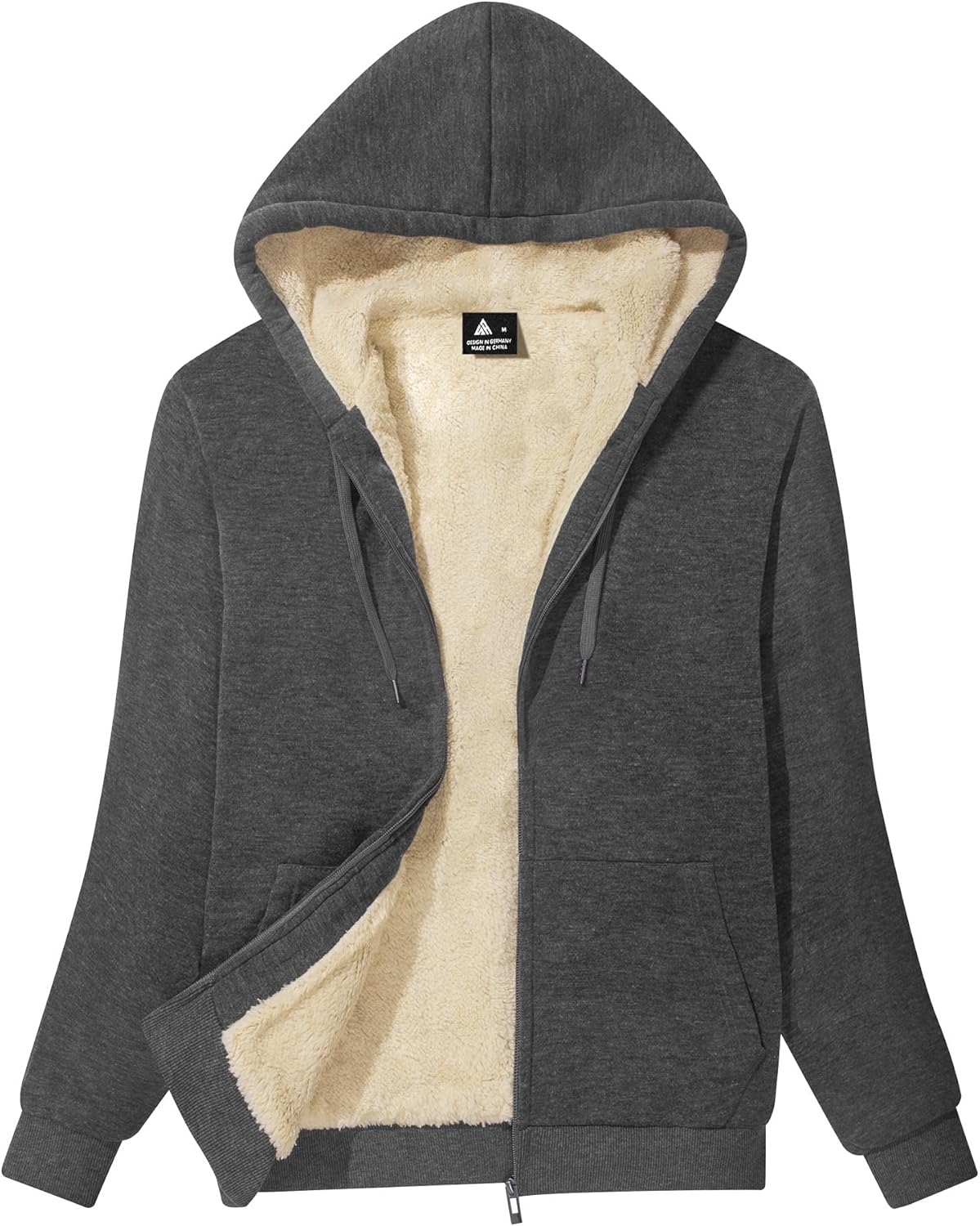 SWISSWELL Women's Winter Fleece Hoodie - Full Zip Sherpa Jacket