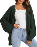QUALFORT Cardigan Sweaters for Women 100% Cotton Oversized Knit - Cozy