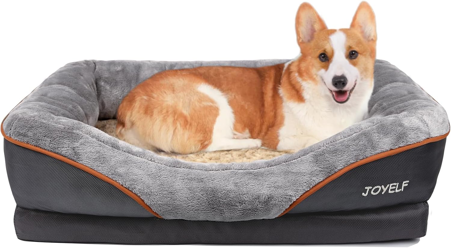 JOYELF Medium Memory Foam Dog Bed with Orthopedic Support
