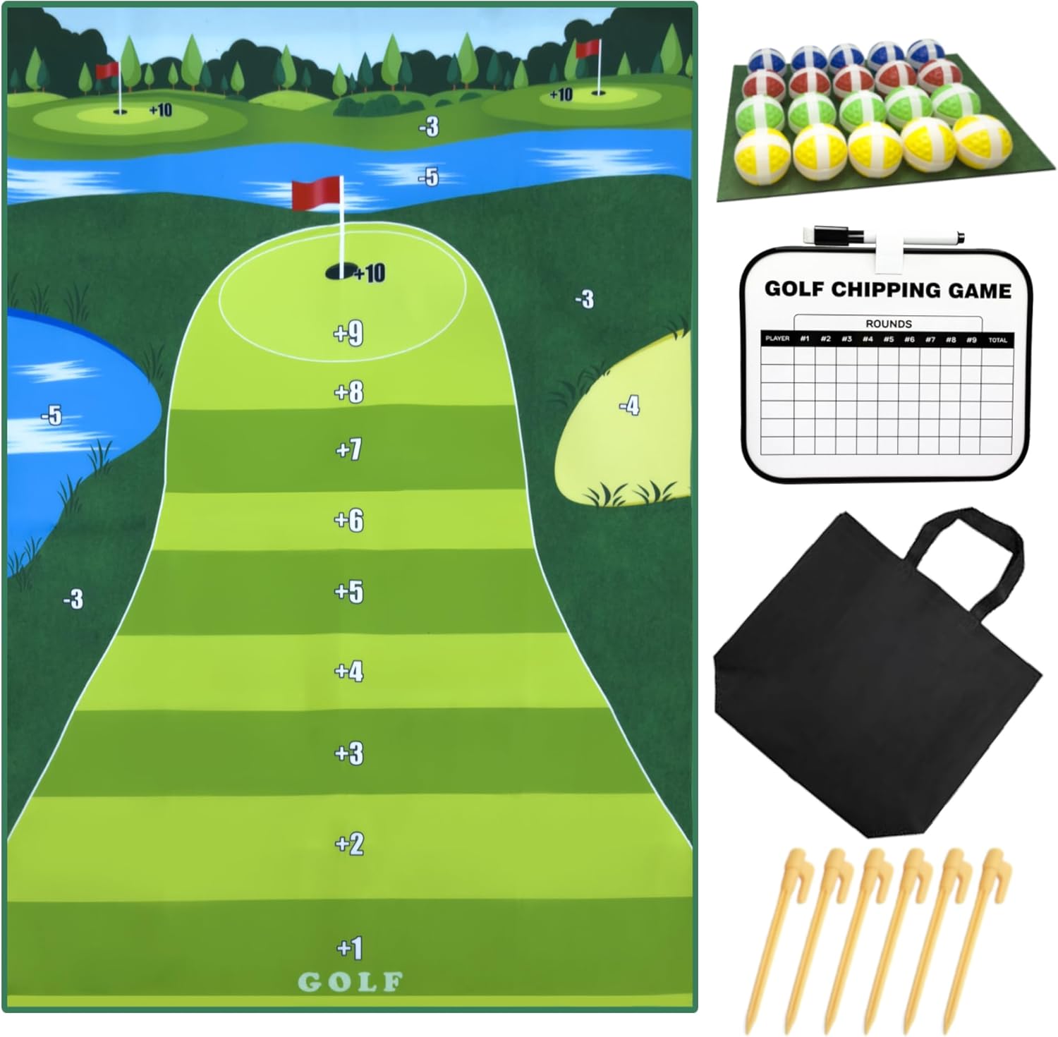 Premium Golf Chipping Mat for Family Fun | Alljazz