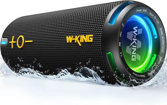 W-KING D320 Bluetooth Speaker: Waterproof, 360 Sound & Lights